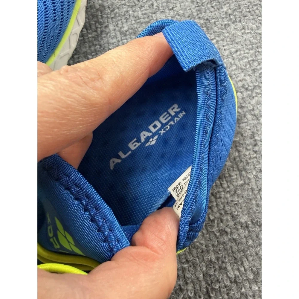 Aleader XDRain Kids Water Shoes Blue Neon Green Quick Dry Slip On‎ US 2